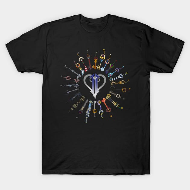 Kingdom Hearts 2 Keyblades T-Shirt by Spyrome876